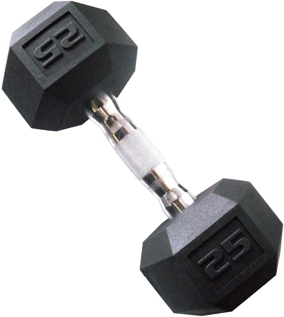 CAP Barbell 5-75 LB Rubber Hex 1200LB Dumbbell Set