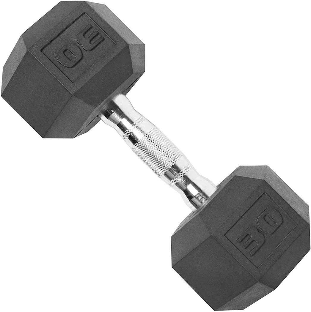 CAP Barbell 5-75 LB Rubber Hex 1200LB Dumbbell Set