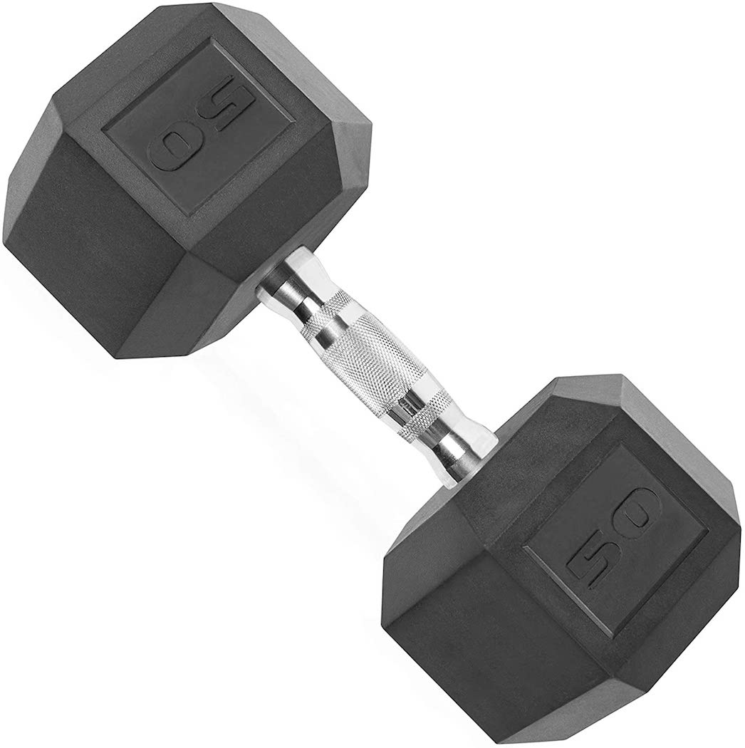 CAP Barbell 5-75 LB Rubber Hex 1200LB Dumbbell Set