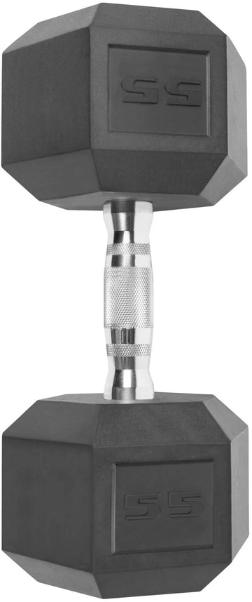 Rubber Coated Hex 55 Lb Dumbbell Walmart Cap Barbell Weight Chart