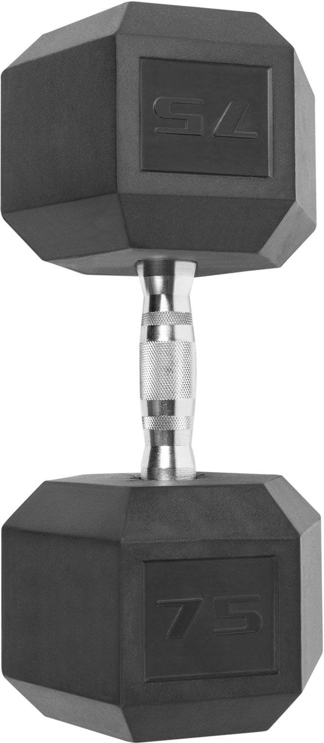 CAP Barbell 5-75 LB Rubber Hex 1200LB Dumbbell Set