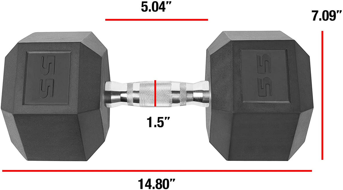 CAP Barbell Rubber Hex Dumbbells