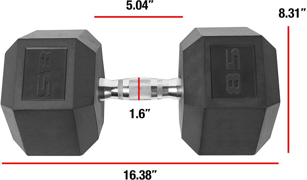 CAP Barbell Rubber Hex Dumbbells