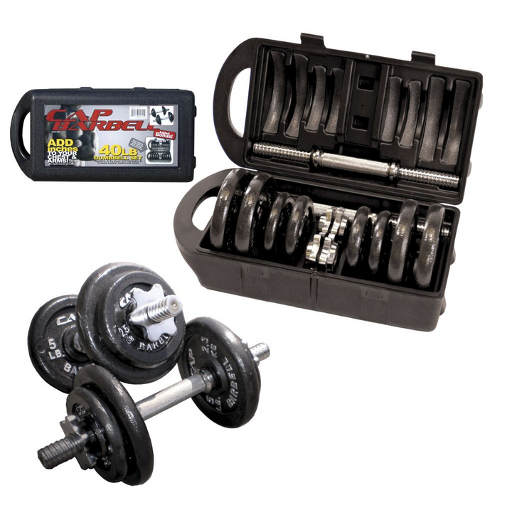 Cap Barbell Adjustable Dumbbell Weights Set, 40-lb - Set